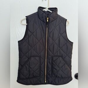 J Crew Mercantile Black Quilted Vest